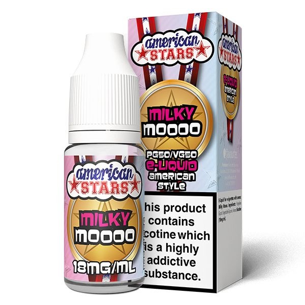 American Stars | Milky Mooo | 50VG in the group E-liquid / All Flavor at Eurobrands Distribution AB (Elekcig) (American-Stars-Milky-Mooo)