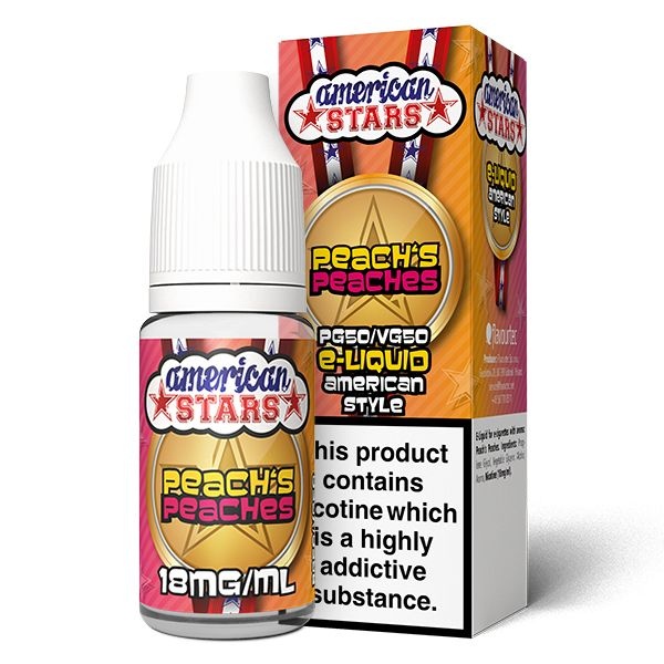 American Stars | Peach's Peaches | 50VG in the group E-liquid / 10ml E-liquid at Eurobrands Distribution AB (Elekcig) (American-Stars-Peach-s-Pe)