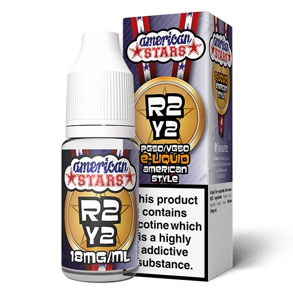 American Stars | R2Y2 | 50VG in the group E-liquid / 10ml E-liquid at Eurobrands Distribution AB (Elekcig) (American-Stars-R2Y2-50VG-)