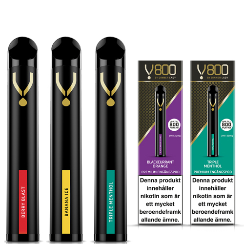 Dinner Lady V800 | Disposable Vape in the group E-cigg / Disposable vape at Eurobrands Distribution AB (Elekcig) (Dinner-lady-engangs)